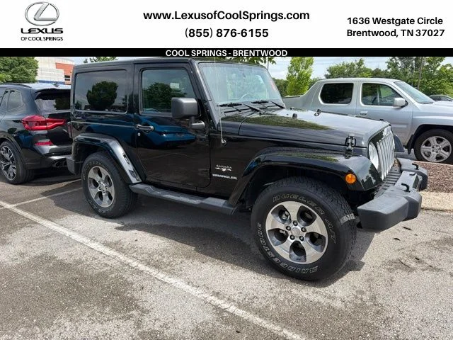 2017 Jeep Wrangler Sahara, Black Clearcoat for sale in Brentwood, TN — photo 1 of 7