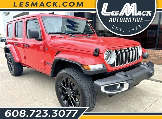 2025 JEEP WRANGLER 4XE Sahara, RED for sale in Lancaster, WI — photo 1 of 40