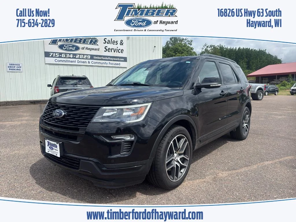 2019 FORD Explorer Sport, Agate Black Metallic for sale in Hayward, WI — photo 1 of 23