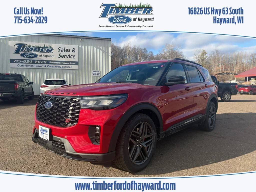 2026 FORD Explorer ST, Rapid Red Metallic Tinted Clearcoat for sale in Hayward, WI — photo 1 of 30
