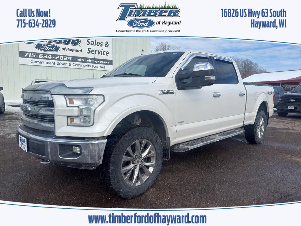 2017 FORD F-150 SuperCrew, White Platinum Metallic Tri-Coat for sale in Hayward, WI — photo 1 of 20
