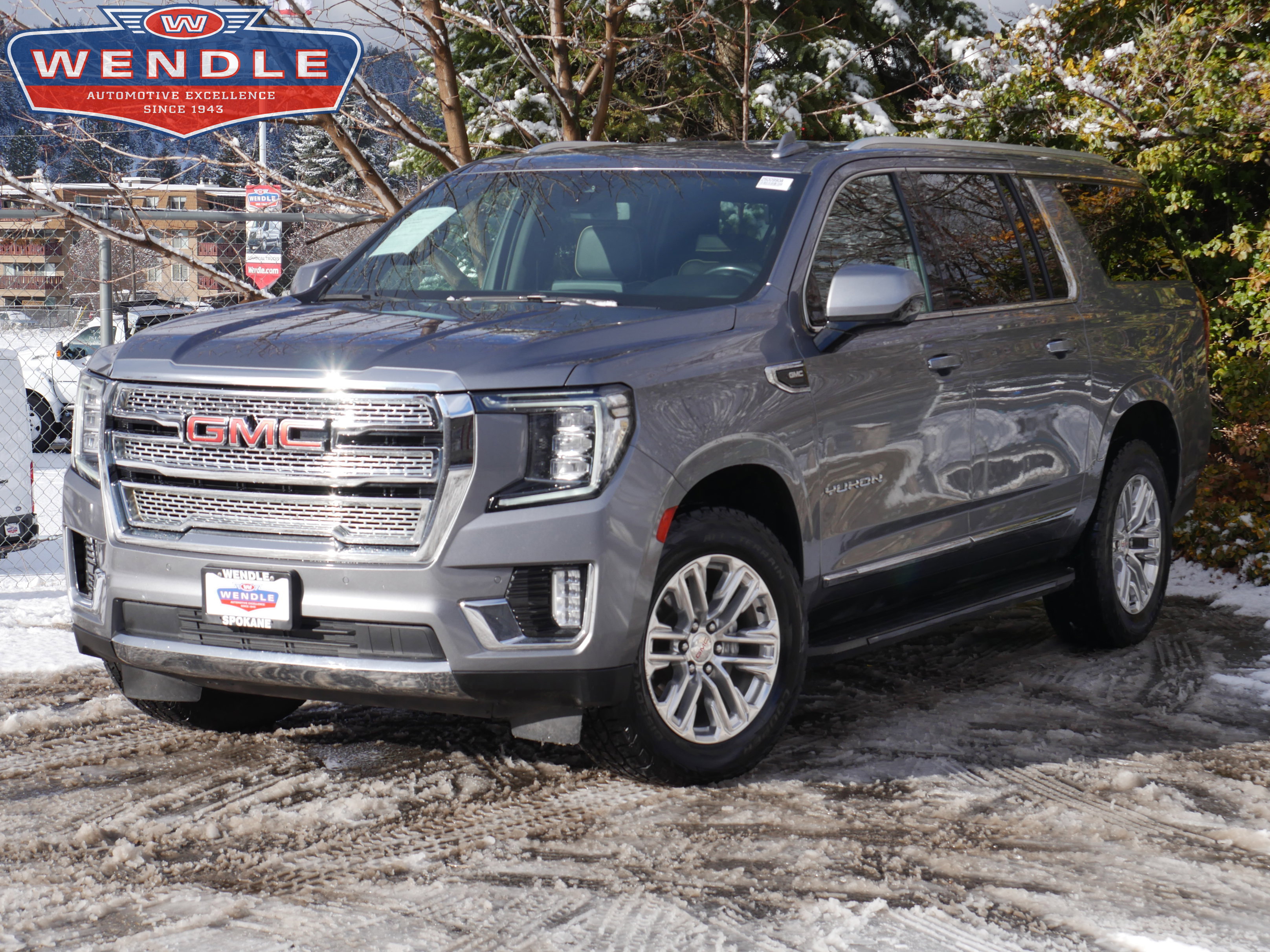 2021 GMC Yukon XL SLT, Satin Steel Metallic for sale in Spokane, WA — photo 1 of 38