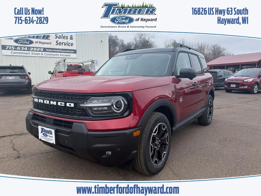 2026 FORD Bronco Sport Outer Banks, Ruby Red Metallic Tinted Clearcoat for sale in Hayward, WI — photo 1 of 24