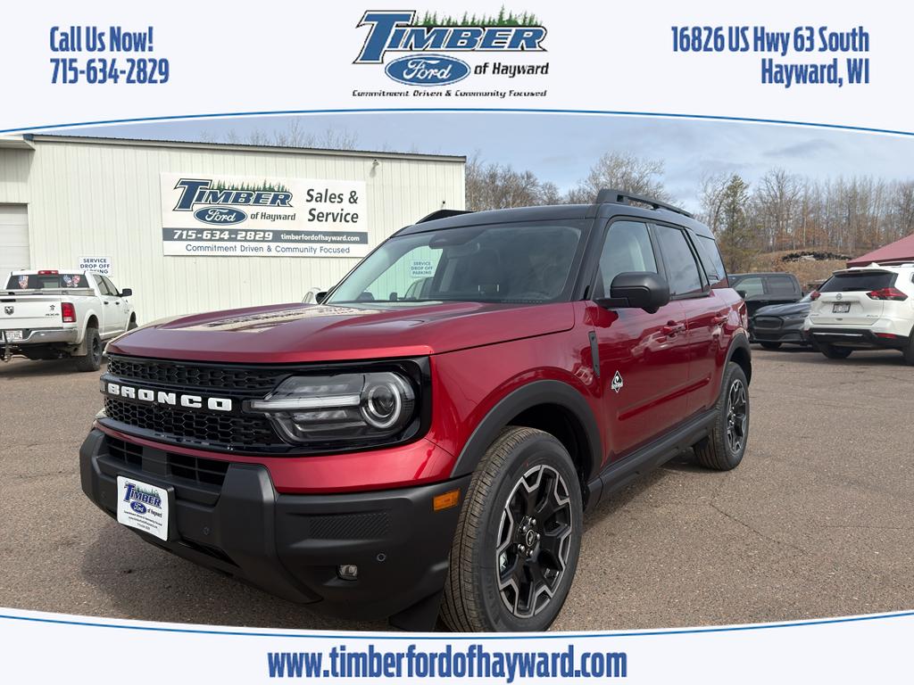 2025 FORD Bronco Sport OUTER BANKS, Ruby Red Metallic Tinted Clearcoat for sale in Hayward, WI — photo 1 of 30