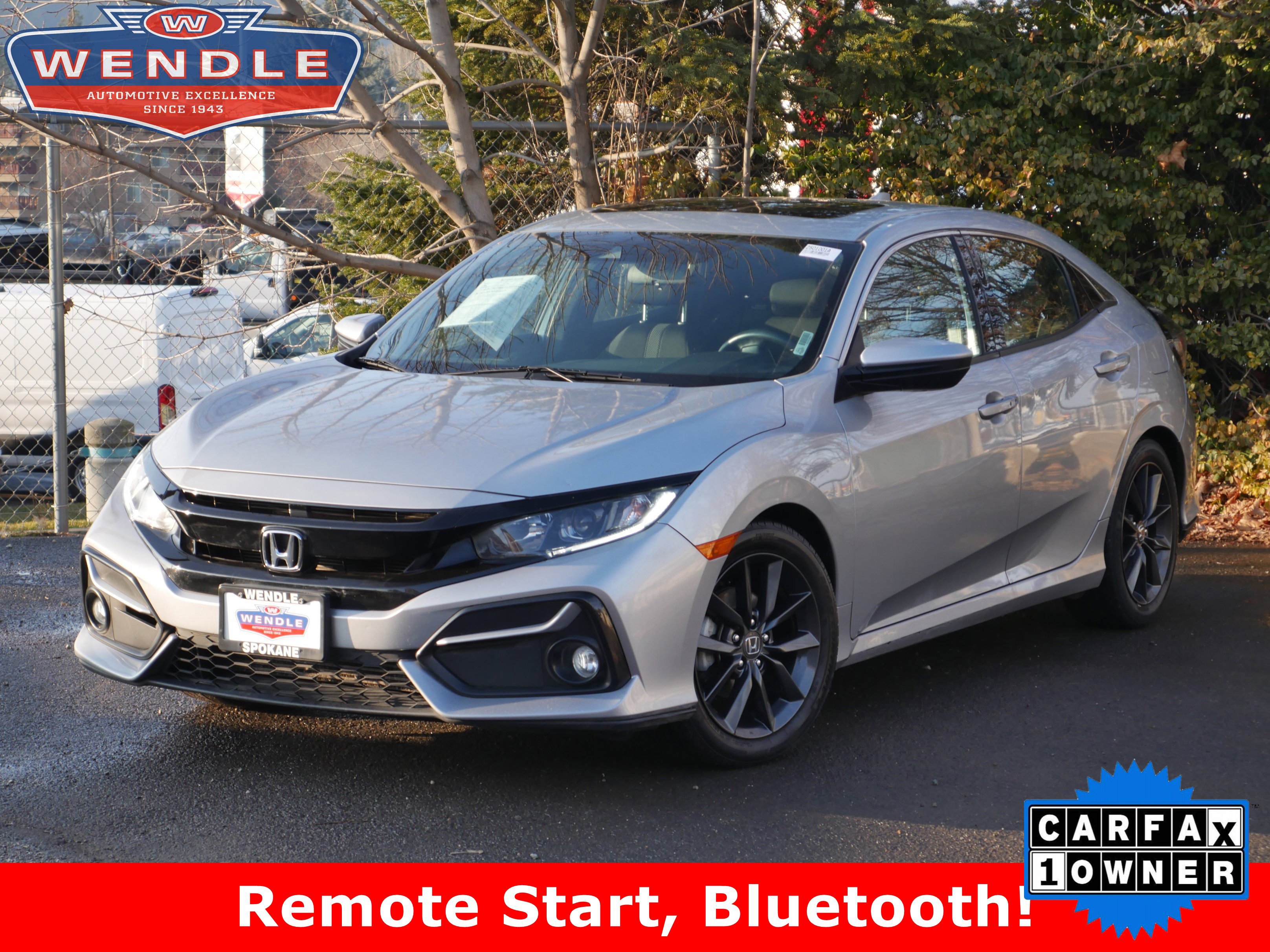 2020 Honda Civic Hatchback EX, Sonic Gray Pearl for sale in Spokane, WA — photo 1 of 27