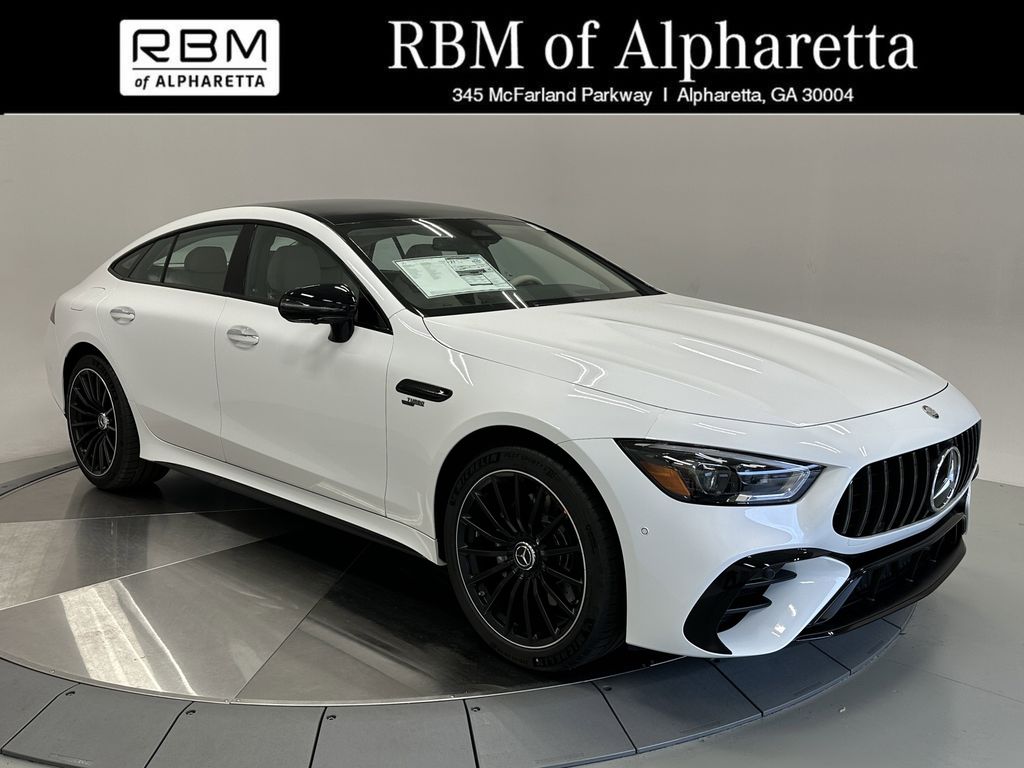 2026 Mercedes-Benz AMG® GT 53 Base, MANUFAKTUR Moonlight White Metallic for sale in Alpharetta, GA — photo 1 of 42