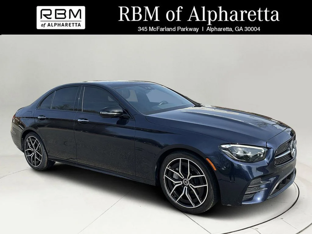 2022 Mercedes-Benz E-Class E 350, Nautical Blue Metallic for sale in Alpharetta, GA — photo 1 of 41
